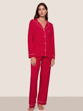 Eberjey Gisele TENCEL™ Modal Long PJ Set red small